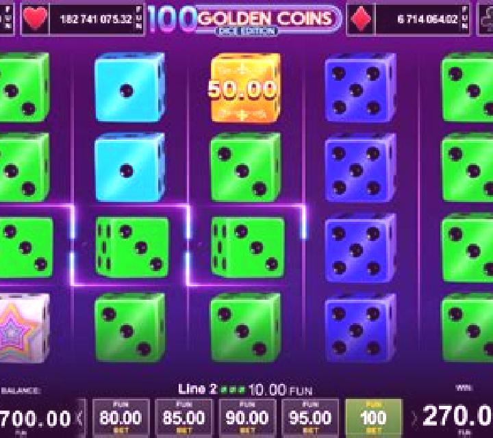 100 Art of Gold Dice Edition slot game