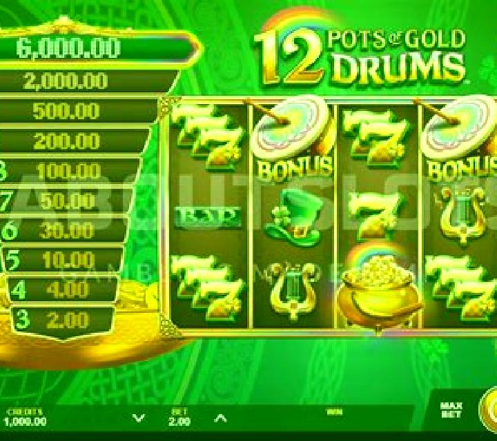12 Pots of Gold Drums slot machine