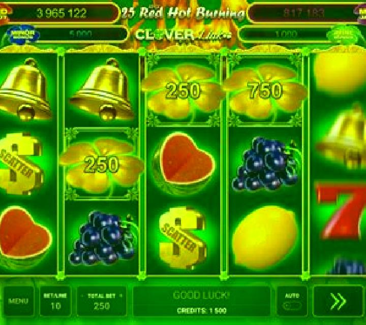 25 Red Hot Burning Clover Link slot