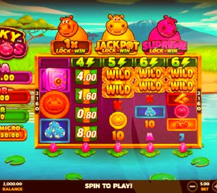 3 Holiday Hippos slot machine