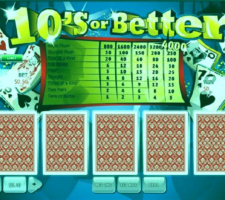 4x Tens Or Better Poker slot game