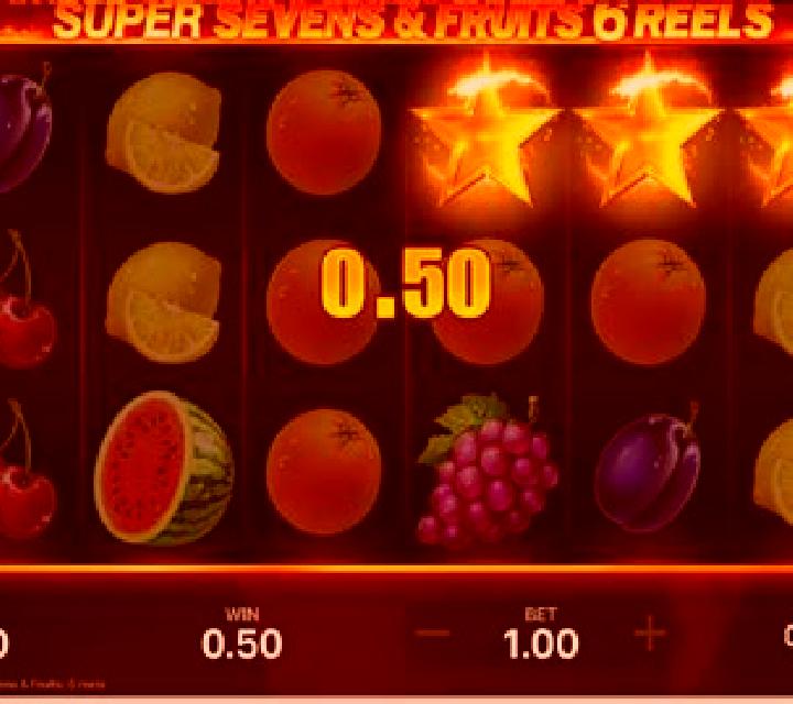 5 Super Sevens and Fruits: 6 Reels slot game