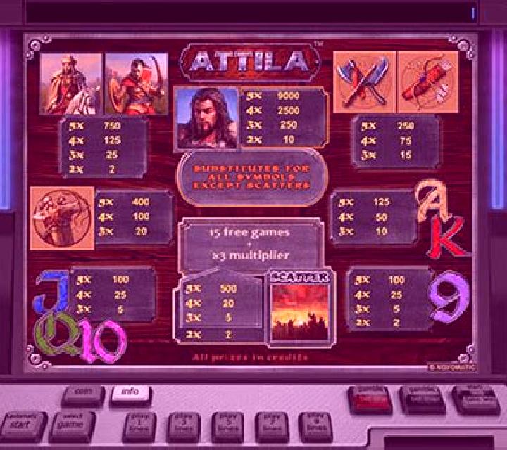 81 Attila slot machine