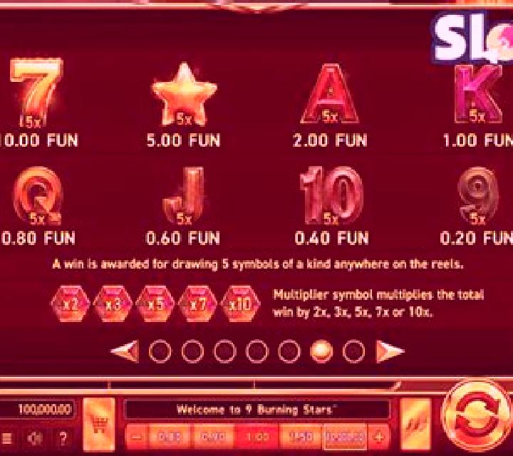 9 Burning Stars online slot