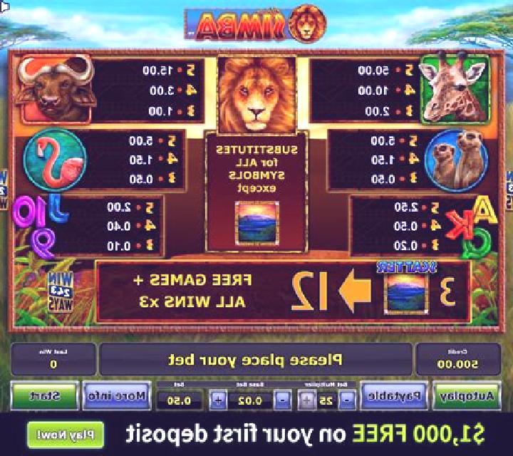 African Simba slot machine