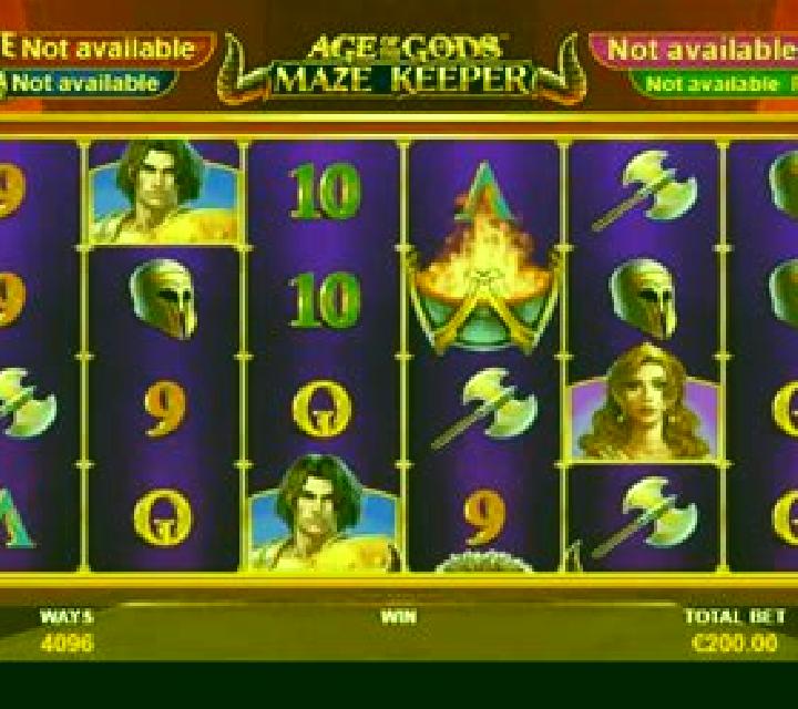 Age Of The Gods Maze Keeper slot machine