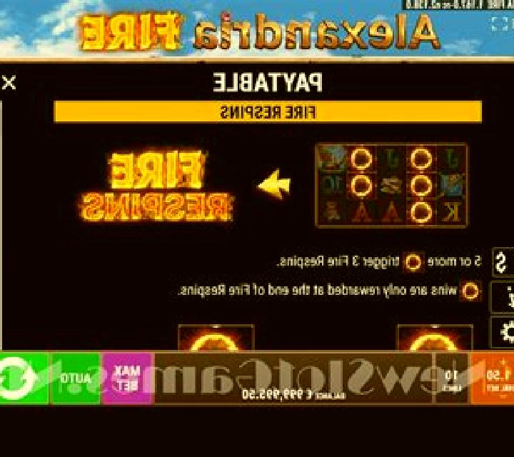 Alexandria Fire slot machine
