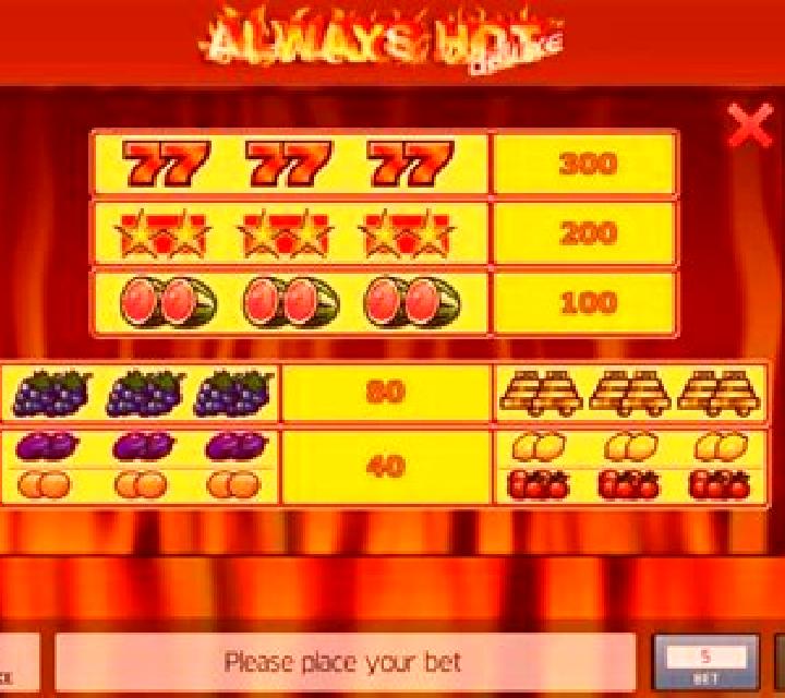 Always Hot deluxe online slot