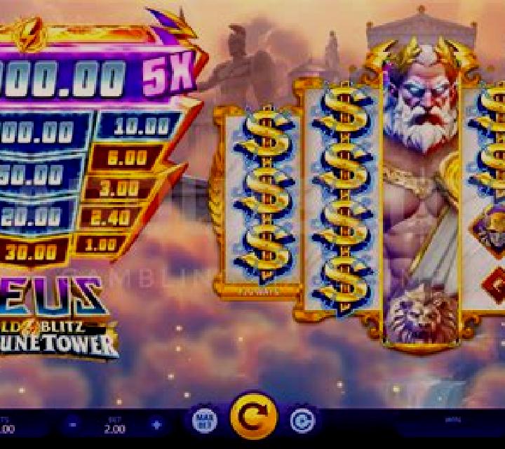 Ancient Fortunes Zeus Gold Blitz Lightning slot game
