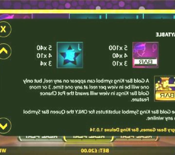 Bar King Deluxe slot