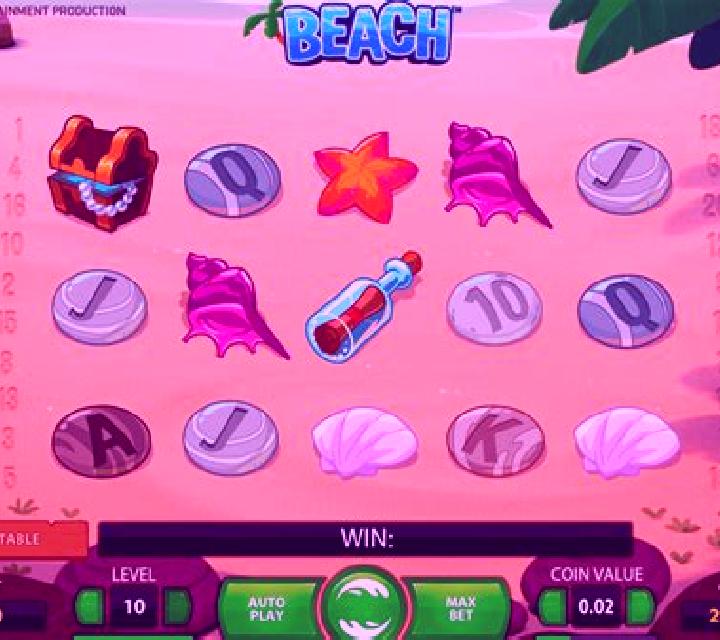 Beach (NetEnt) slot game