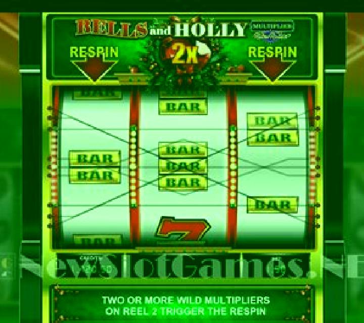 Bells and Holly Multiplier Retro Roller slot