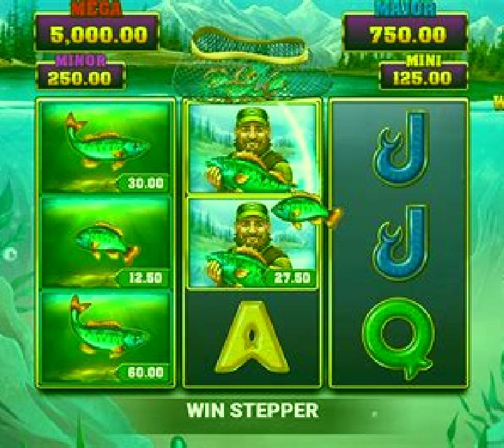 Big Catch Bass Fishing Win Stepper slot