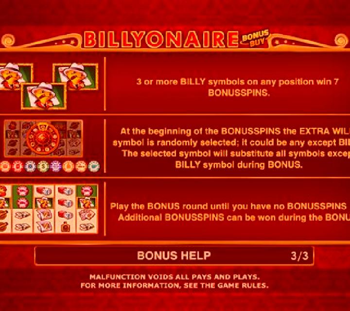 Billyonaire Bonus Buy slot