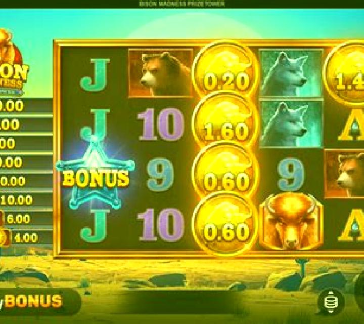 Bison Madness PrizeTower slot game