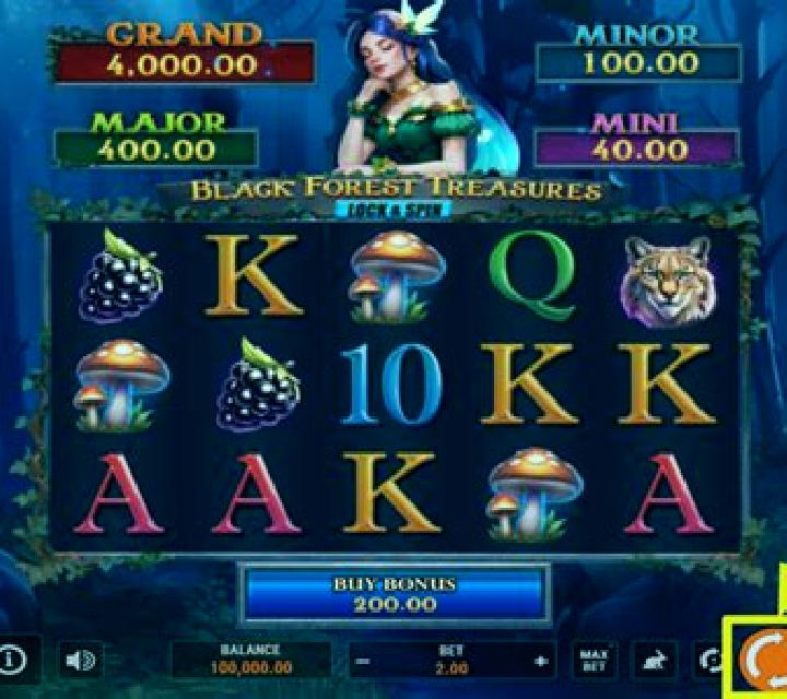 Black Forest Treasures Lock and Spin slot