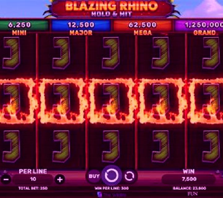Blazing Rhino Hold & Hit online slot