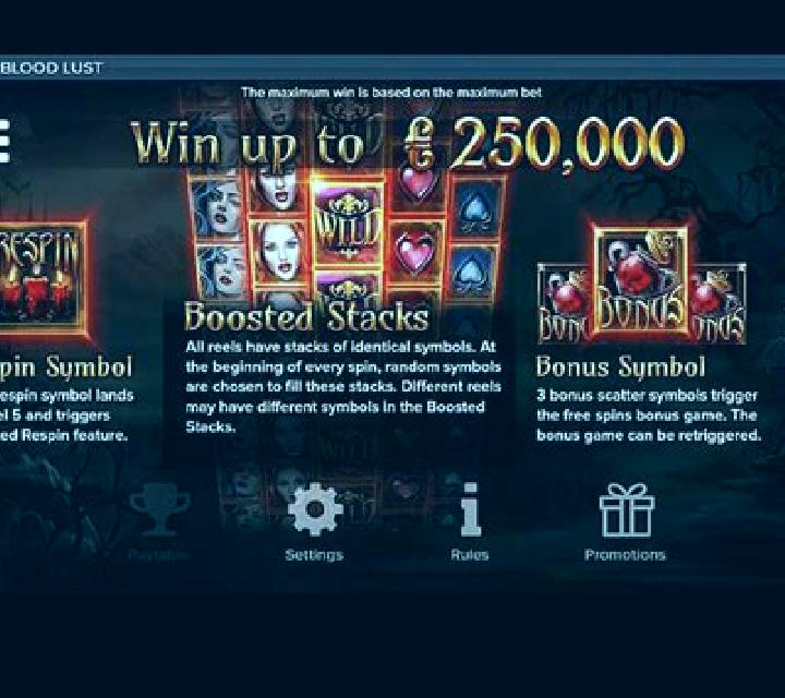 Bloodlust slot game