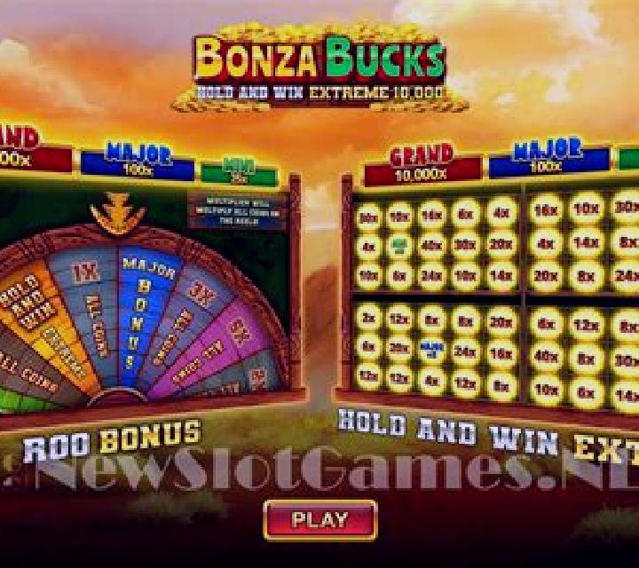Bonza Bucks Hold and Win Extreme 10,000 slot machine