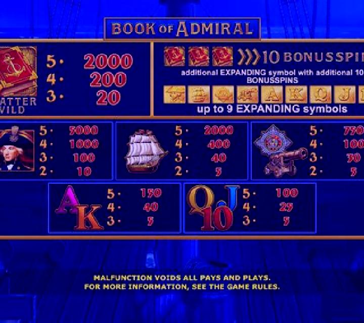 Book of Admiral slot machine