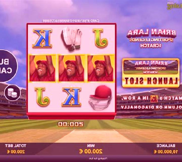 Brian Lara Sporting Legends Scratch online slot