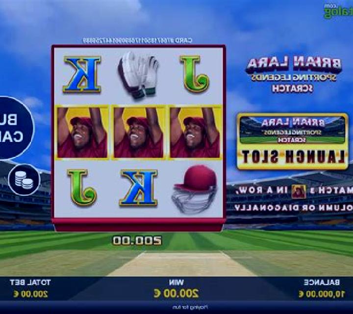Brian Lara Sporting Legends Scratch slot machine