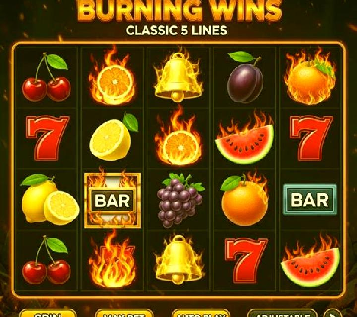 Burning Wins: classic 5 lines online slot