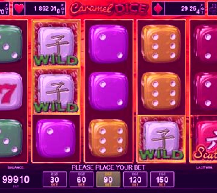 Caramel Dice slot game
