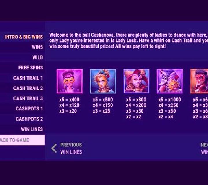 Cashanova Cashpots slot
