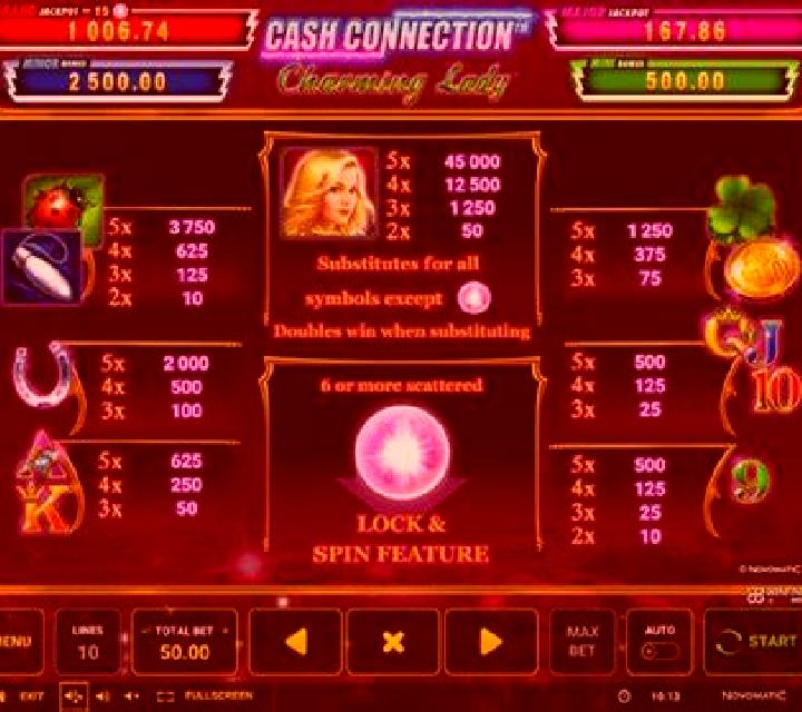 Charming Lady Cash Connection slot game