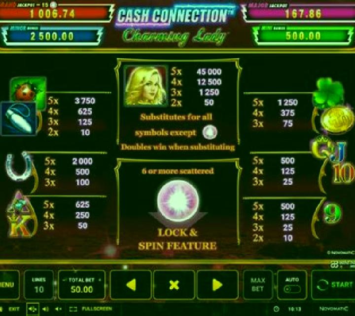 Charming Lady Cash Connection slot machine
