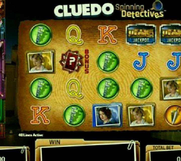 CLUEDO Spinning Detectives slot machine