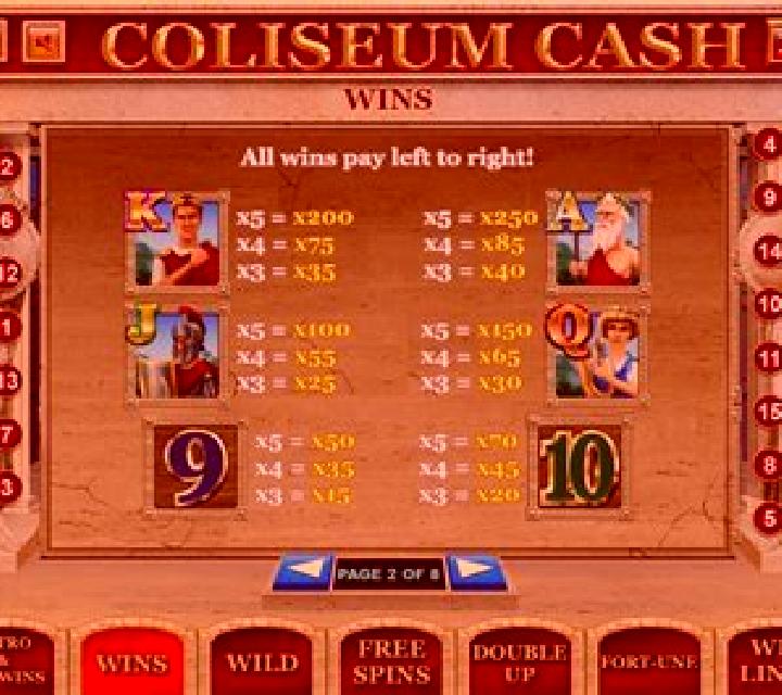 Coliseum Cash slot