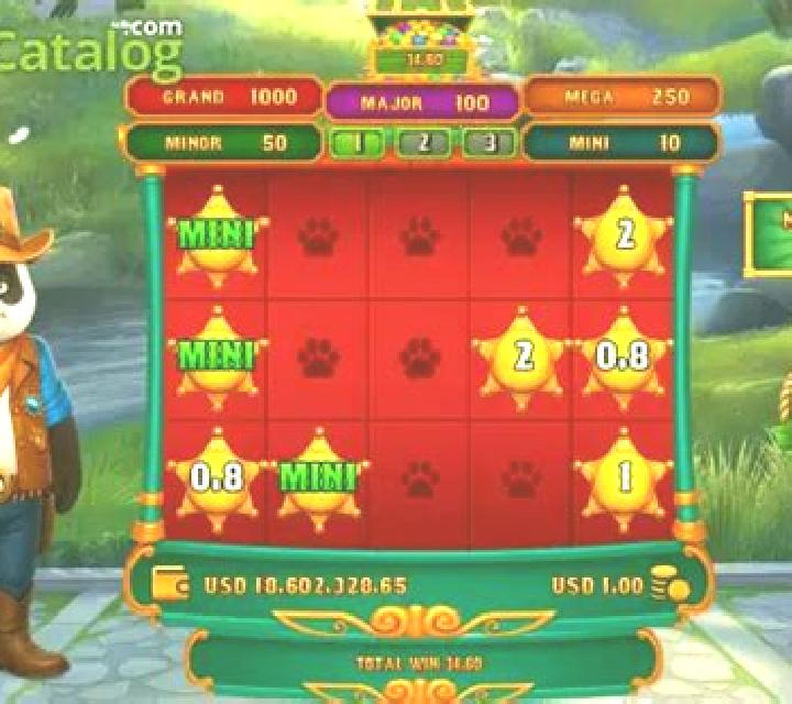 Cowboy Panda Hold and Spin slot
