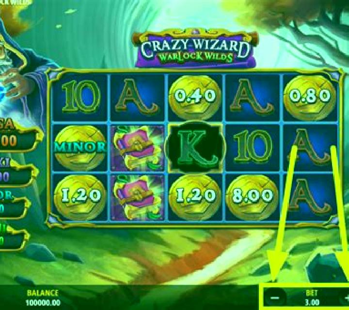 Crazy Wizard Warlock Wilds slot