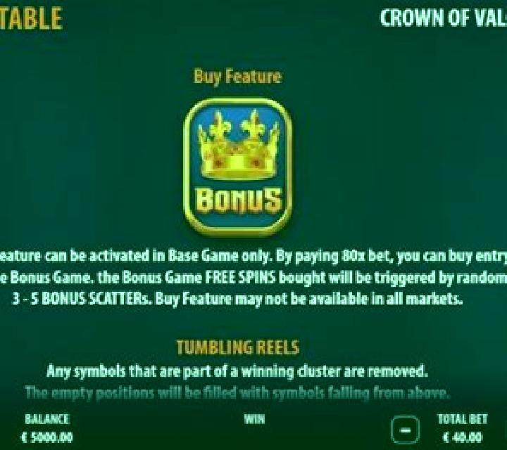 Crown of Valor slot machine