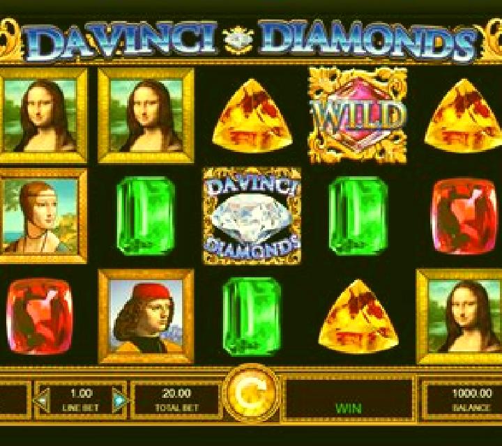 Da Vinci Diamonds Tic Tac Toe slot