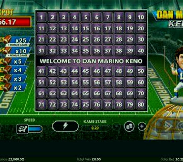 Dan Marino Keno slot