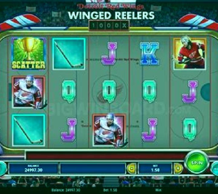 Detroit Red Wings Winged Reelers slot