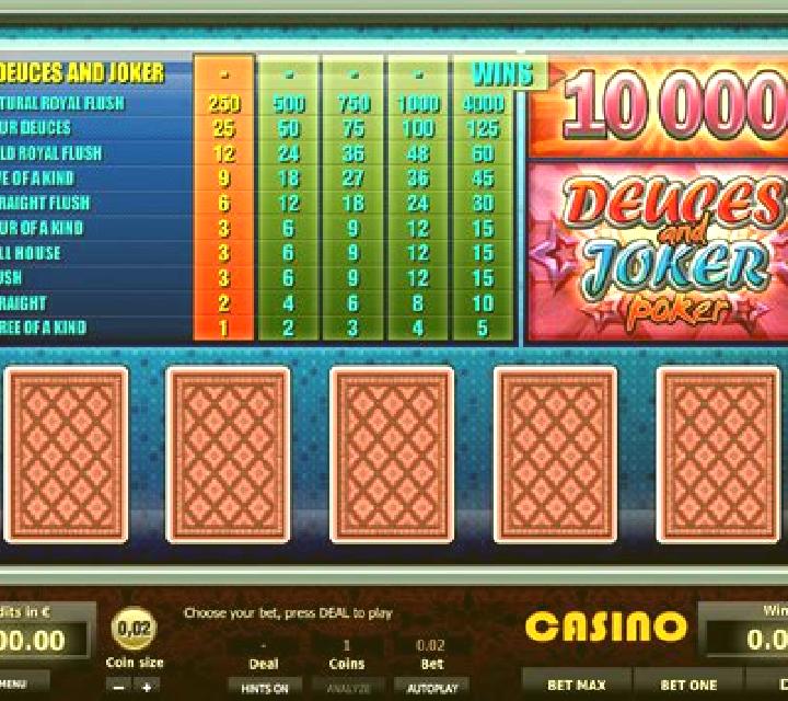 Deuces and Joker Poker (Tom Horn Gaming) slot machine