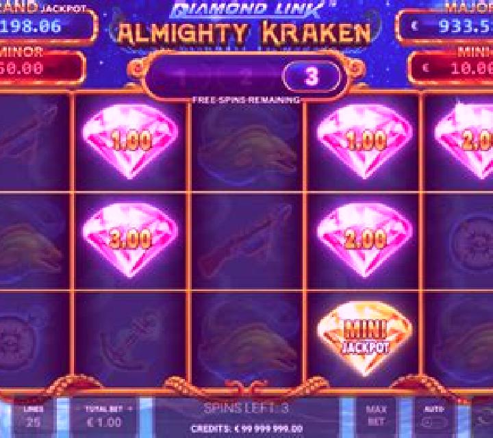 Diamond Link Almighty Kraken slot machine