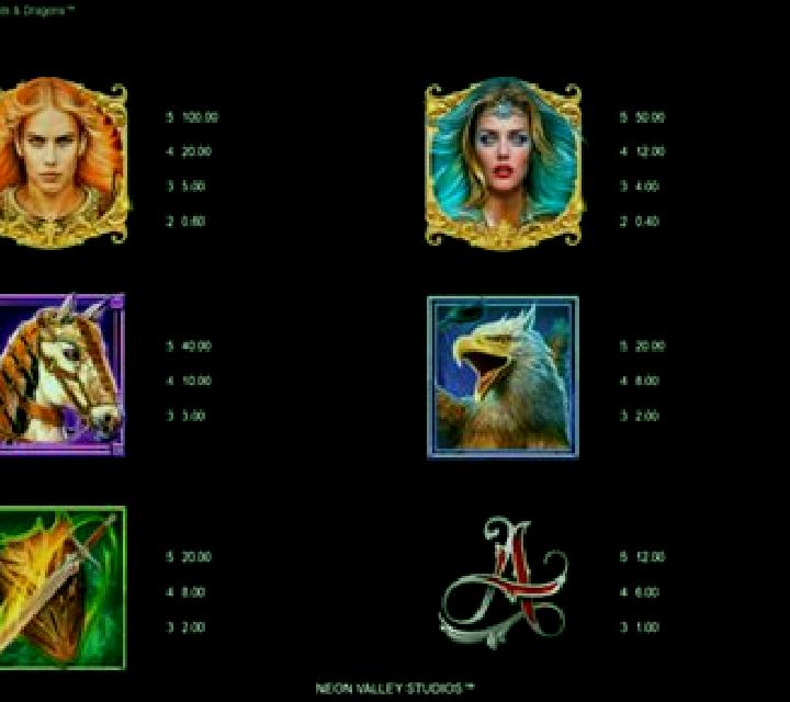 Diamonds and Dragons slot