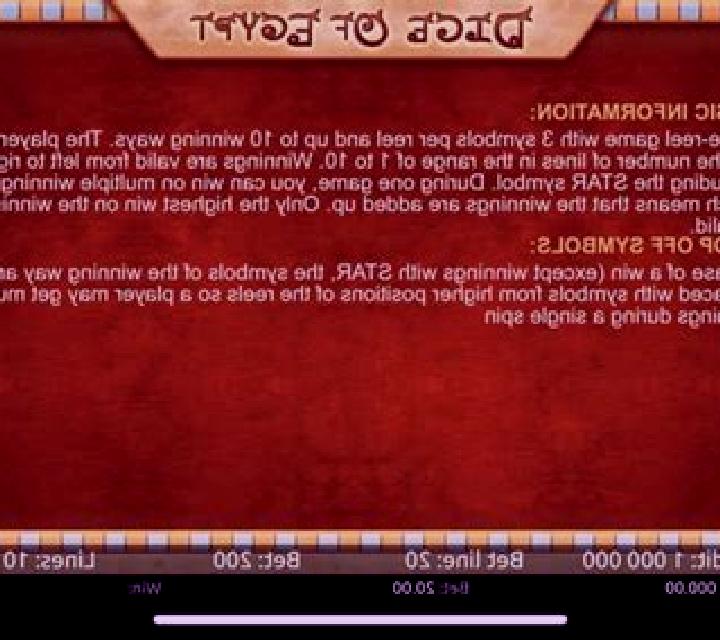 Dice Of Egypt slot