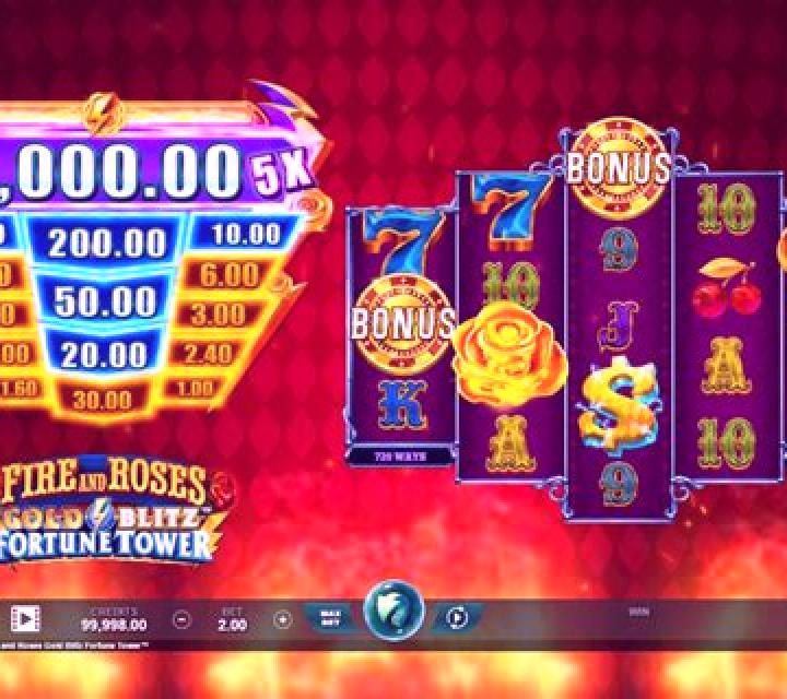 Fire and Roses Gold Blitz Fortune Tower slot