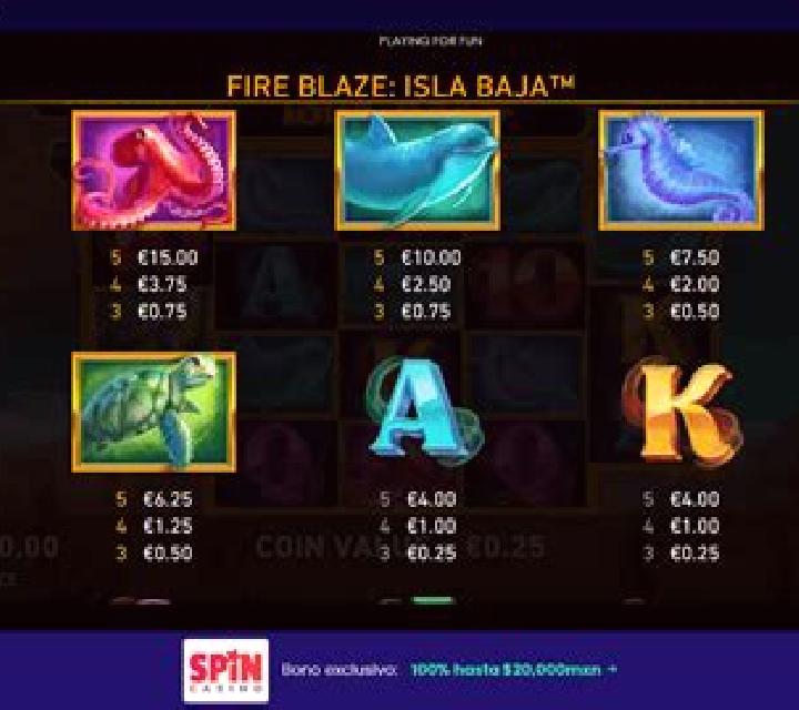 Fire Blaze Isla Baja online slot