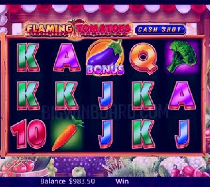 Flaming Tomatoes: Cash Shot slot