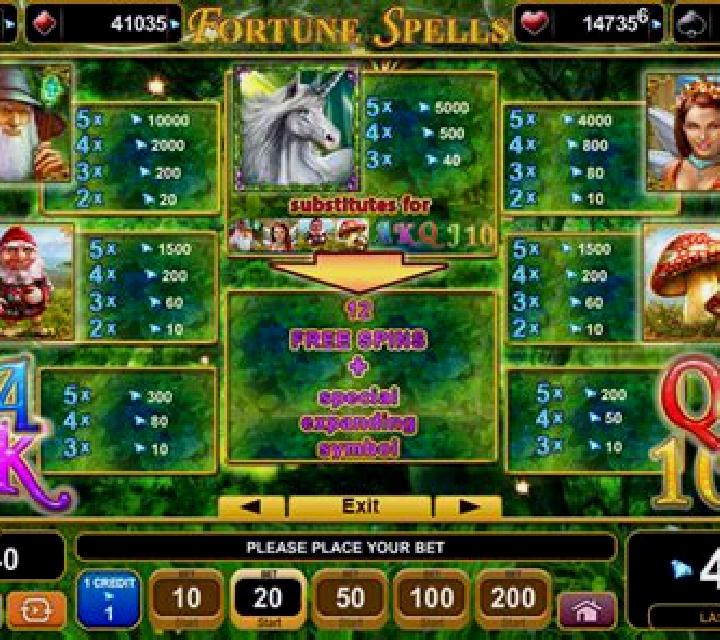 Fortune Spells slot machine
