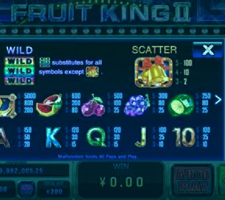 Fruit King Deluxe slot game