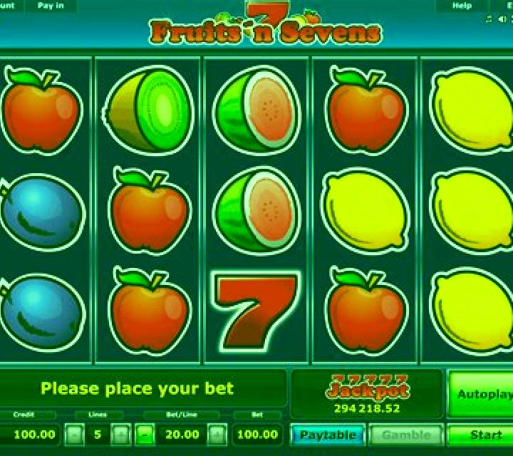 Fruits n Sevens deluxe slot game