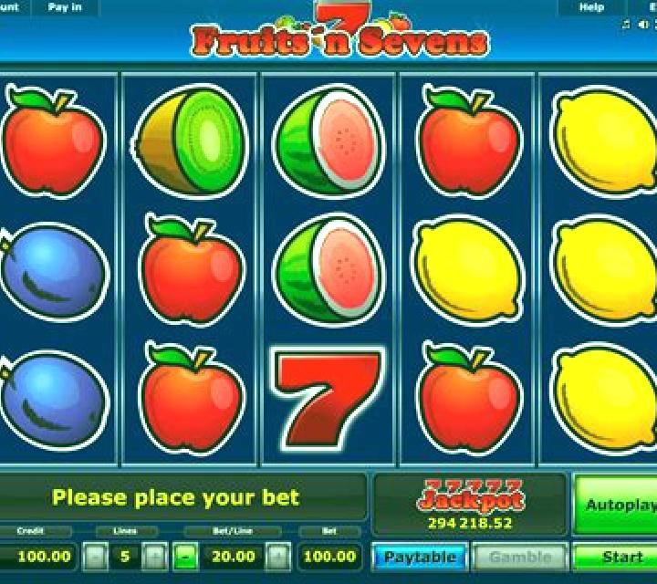 Fruits´n Sevens slot game
